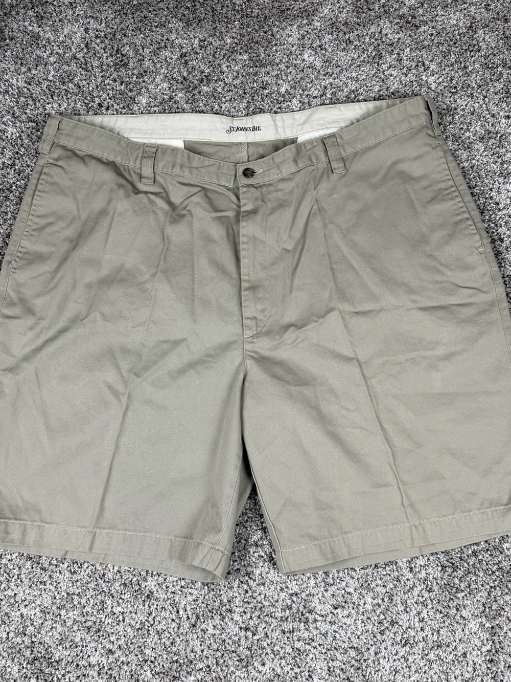 St. John's Bay Men's Flat Front Tan Shorts